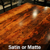 Custom Hand Made Reclaimed Wood Restaurant Tables with Epoxy Resin Finish